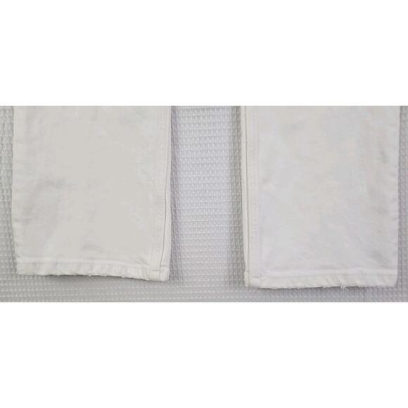 ZARA ~Woman Size 6~ White Straight Leg Hight Rise Jeans Cotton Blend. - Picture 10 of 14